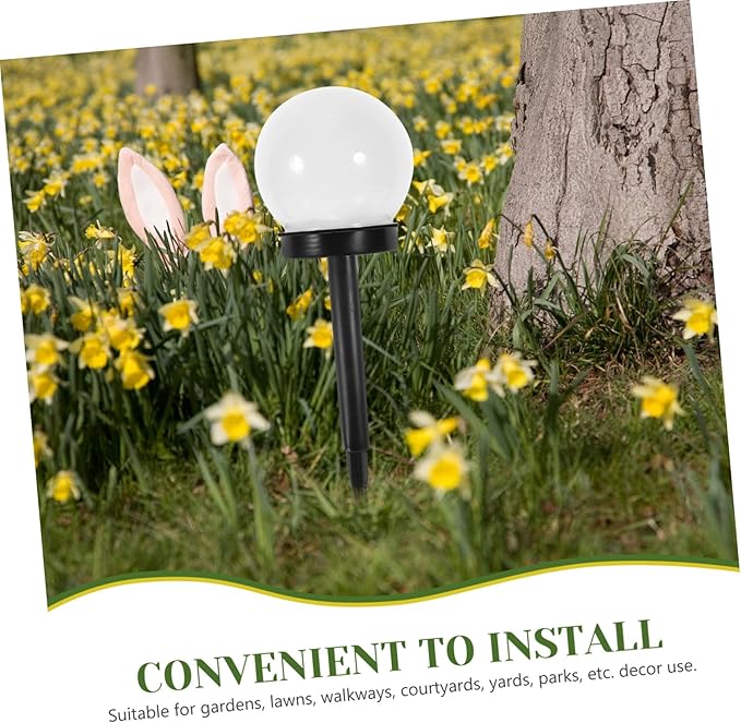 6pcs Solar Lawn Globe Lights Outdoor Garden Courtyard Lighting Tool Warm Solar Pathway Lights for Walkway Decor