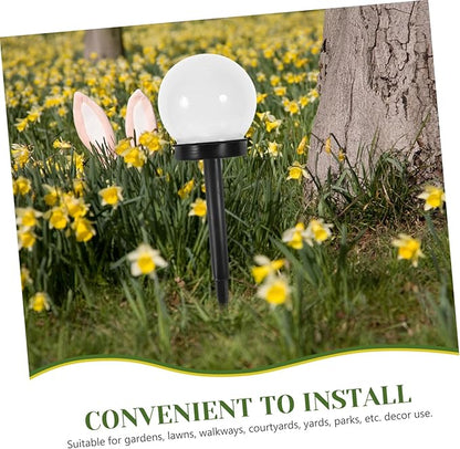 6pcs Solar Lawn Globe Lights Outdoor Garden Courtyard Lighting Tool Warm Solar Pathway Lights for Walkway Decor