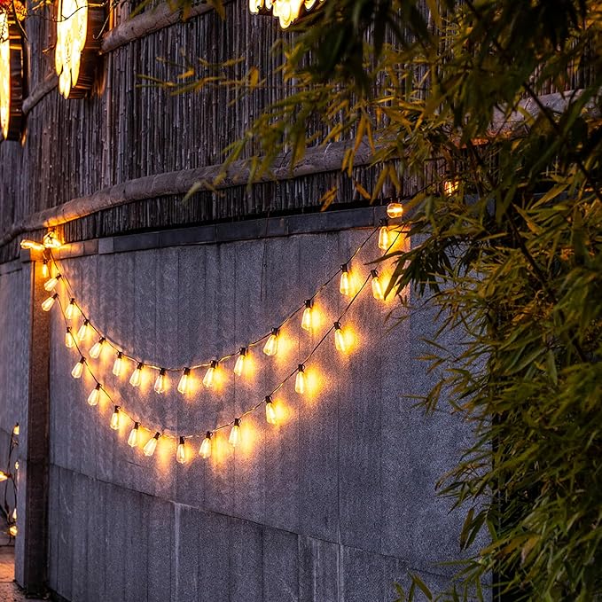 100 FT Patio Lights Outdoor Waterproof, 37+2 Shatterproof LED Bulbs Connectable Hanging Outdoor Electric Lighting | Lumora