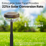 Ensenior 8-Pack Solar Lights Outdoor, Auto ON/Off 6500K LED Solar Garden Lights for Pathway, Yard, Patio, Walkway | Lumora