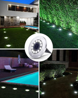 Biling Solar Outdoor Lights 12 Pack, Bright 12 LEDs Solar Ground Lights Waterproof, Flat Landscape Lighting Solar | Lumora