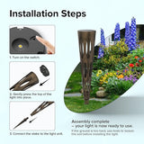 JJX Solar Pathway Lights, 6 Pack Outdoor Walkway Solar Lights for Yard Outside, Warm Light LED Landscape Light | Lumora