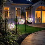 VCUTEKA Hanging Solar Lanterns Mosaic Solar Lights with Hook Up, Outdoor Garden Lights Decor for Yard Tree Fence | Lumora