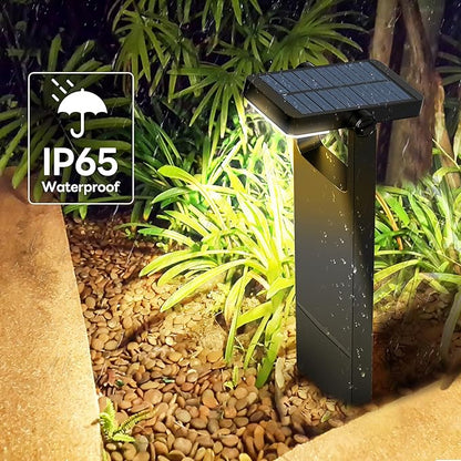 Solar Pathway Lights Outdoor 6 Pack, 360° Adjustable Panel, Multicolor 200LM Solar Powered Path Lights, 12H Lasting, IP65 Waterproof Landscape Lighting for Walkway Yard Garden