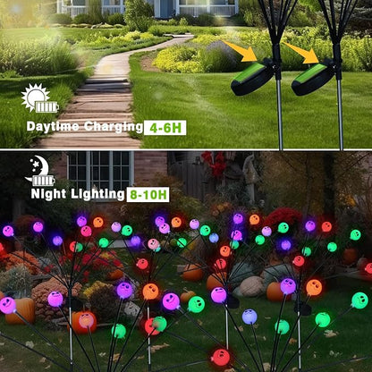 Solar Garden Lights Outdoor, 20 Led Swaying Colorful Decoration Lights, 2 Modes Waterproof Decor Lights for Garden Pathway Yard Patio(2 Pc)