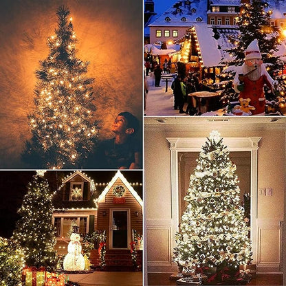 25FT C9 Warm White Christmas Lights, Vintage Outdoor String Lights for Tree, Patio, Garden, and Holiday Decorations, Clear Incandescent Bulbs, Connectable, Indoor & Outdoor Use
