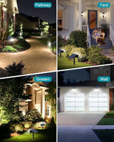 102 LEDs Solar Spot Lights Outdoor, [ 4 Modes/8 Pack] Solar Spotlights Waterproof IP65, Adjustable Light & Panel | Lumora