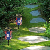 Solar Pathway Lights Outdoor,American Flag Solar Lights Outdoor, Waterproof Solar Garden Lights Solar Powered | Lumora