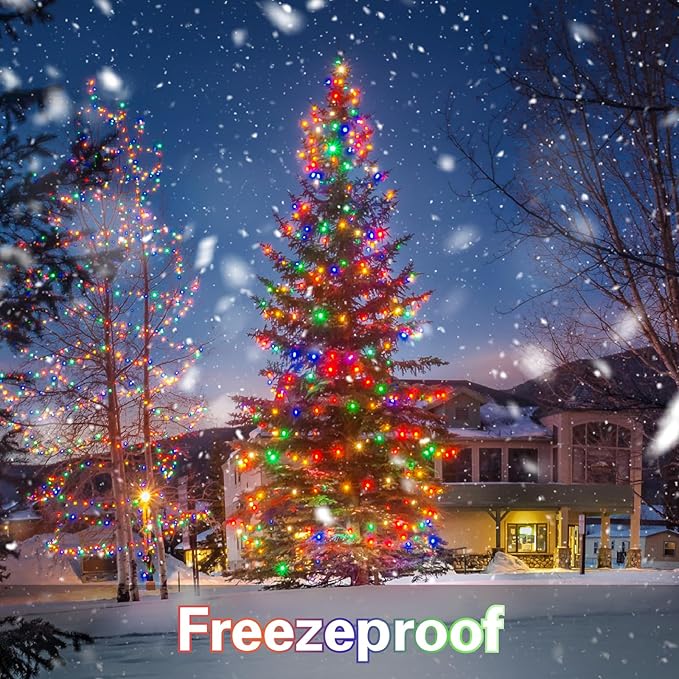 C7 LED Christmas Lights - 25FT Outdoor Multicolor String Lights, Vintage Hanging Decor for Roofline, Xmas Tree | Lumora