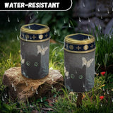 HUGS IDEA Black Cat Solar Lights for Gravesites Butterfly Solar-Powered Grave Lights Waterproof ABS Gothic Memorial | Lumora