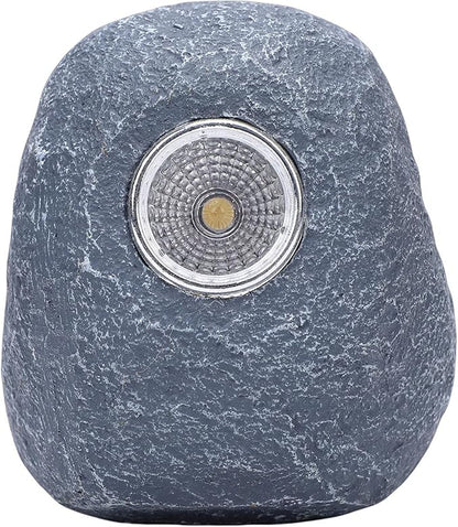 GLOGLOW Solar Garden Rock Lights, Synthetic Adjustable LED Solar Spotlights for Outdoor Pathway and Yard Lighting, Provides Warm Glow and EcoFriendly Ambiance