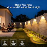 Solar Fence Lights Outdoor, 3 Modes Warm/Neutral/Cool White Fence Lights Solar Powered for Outside, IP65 | Lumora