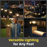 Brighticonic Solar Post Cap Lights Outdoor 4x4, 3x3 – Auto On/Off Post Lights Solar Powered - Easy Install IP65 | Lumora