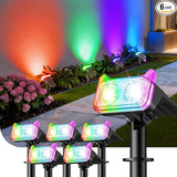 WdtPro Solar Color Changing Spot Lights, 8 Lighting Modes Solar Lights Outdoor Waterproof, Multicolor RGB Outdoor | Lumora