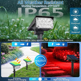 T-SUNUS Christmas Red Solar Lights for Outside IP65 Waterproof Auto On/Off Adjustable Landscape Spot Lighting | Lumora