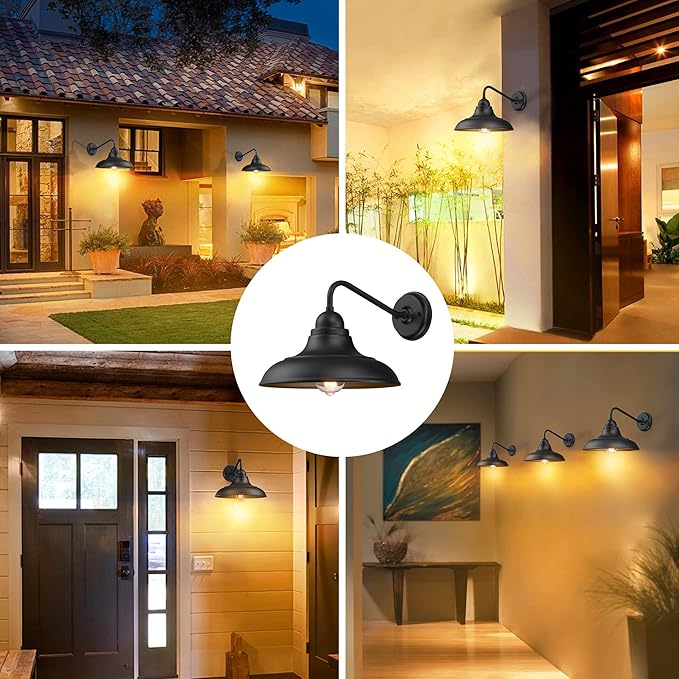 Wall Lights Wall Mount for House Farmhouse Wall Sconce Black Outside Lantern Classic Barn Lights Outdoor & Indoor | Lumora