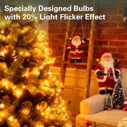 70 T5 LED Christmas Lights, 23.3ft Clear Mini Classic Christmas String Lights Indoor Outdoor, IP68 Waterproof Indoor/Outdoor, Commercial Grade, 4-Inch LED Spacing, Max 15 Sets Connectable(Warm White)
