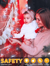 Christmas Lights 600 LED 98FT, Waterproof Outdoor String Lights with Remote and Timer, 8 Modes Dimmable Fairy | Lumora