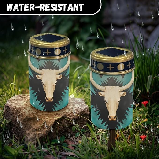ZOUTAIRONG Solar Light for Cemetery Grave Solar Garden Lights Outdoor Garden Lights Solar Pathway Lights Outdoor Cemetery Solar Lights for Grave Solar Lights Goat Skull