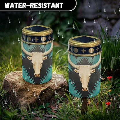 ZOUTAIRONG Solar Light for Cemetery Grave Solar Garden Lights Outdoor Garden Lights Solar Pathway Lights Outdoor Cemetery Solar Lights for Grave Solar Lights Goat Skull