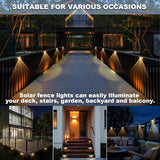Solar Fence Lights Outdoor, 16 Pack Fence Light Solar Powered, Deck Lights Waterproof Led for Garden, Backyard | Lumora