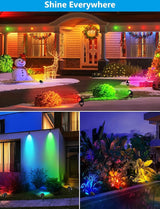 12W RGBW Color Changing Landscape Lights - Low Voltage LED Landscape Lighting, Remote Control Spotlight Outdoor | Lumora