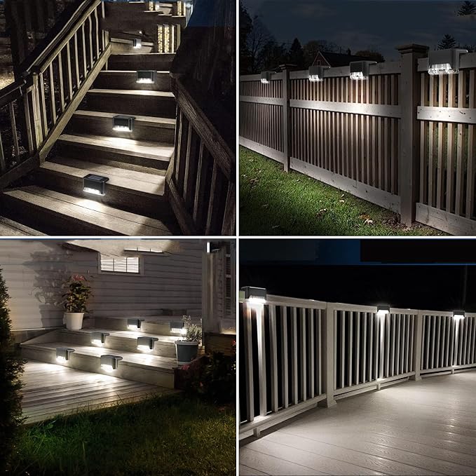 pearlstar Solar Deck Lights,16 Pack Step Light Waterproof LED Stair Lights,Outdoor Solar Fence Light for Deck | Lumora
