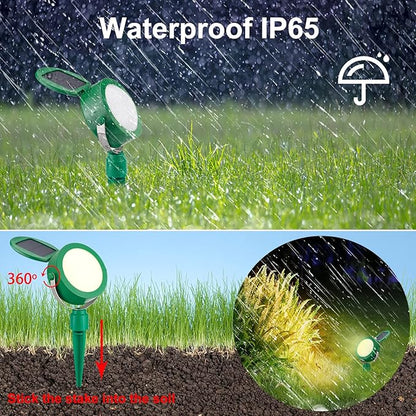 Solar Landscape Light, Color Changing Outdoor Path Lights Garden Plants Uplights Spotlight Indoor, Solar Motion Sensor Light Waterproof for Yard Pathway Step