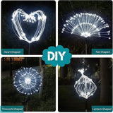 JJGoo Solar Firework Lights, 2 Pack 180 LEDs 2 Lighting Modes Solar Lights Outdoor Waterproof for Garden Patio | Lumora