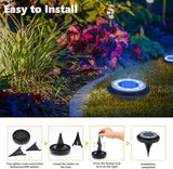 Flacchi Solar Lights Outdoor - Solar Powered Ground Lights Outdoor Solar Disk Light Waterproof Landscape Light for | Lumora