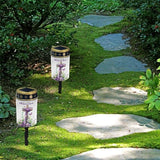Cross Lavender Cemetery Lights for Grave,Solar Lantern Lights Outdoor Pathway Lights Solar-Powered Fairy Lights for | Lumora