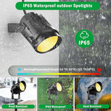 Outdoor Landscape Spotlights, 120V LED Spot Light Waterproof for Garden and Yard Up Lighting, Warm Light Outdoor | Lumora
