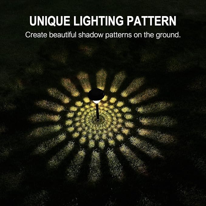 Solar Outdoor Pathway Lights, LED Landscape Garden Lights, Waterproof Auto On/Off, Solar Lights Outdoor Decorative for Walkway Patio Yard, Garden, 8 Pack