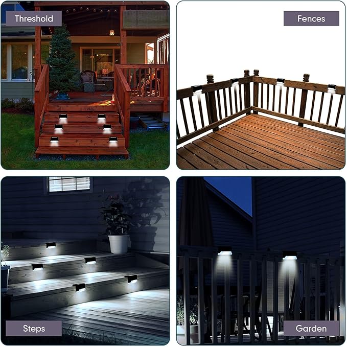 Tuanse 36 Pack Solar Deck Lights Outdoor Step Waterproof LED Stairs Lights Outside Fence Step for Pool Garden Wall | Lumora