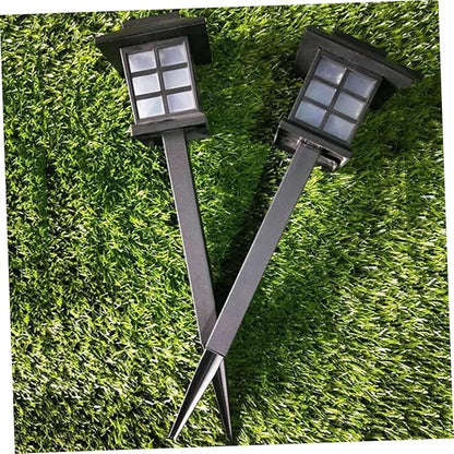 4pcs Solar Pathway Lights Solar Powered Led Garden Lights for Lawn Walkway Driveway Patio Easy to Install with Black