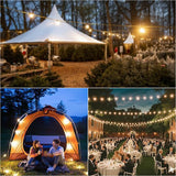 100FT Solar String Lights for Outside with 32 Shatterproof, Outdoor Light with Remote ST38 Vintage Edison Bulbs | Lumora