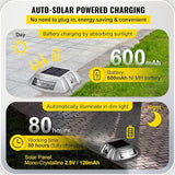 VEVOR Driveway Lights 16-Pack Solar Driveway Lights White with Screw Solar Deck Lights Outdoor Waterproof Wireless | Lumora
