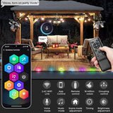 Recessed Smart Deck Lights Kit, 10 Pack Ø 1.77" RGBW+IC Multicolor Dynamic Low Voltage Landscape Lights IP67 | Lumora