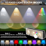 Solar Fence Lights 8 Pack,100 Lumens Outdoor Fence Solar Lights with 12 Modes RGB Color Glow LED Outdoor Waterproof | Lumora