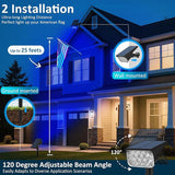 Halloween Solar Color Changing Lights Outdoor 7 Lighting Modes Waterproof IP65 Multicolor Landscape Spotlights | Lumora