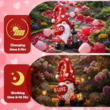 Retisee Solar Valentine's Day Garden Statue Resin Gnome Statue with Hearts LED Lights Outdoor Love Solar Light | Lumora