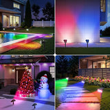 LETMY Solar Spot Lights Outdoor Waterproof with 2 Bigger LED, Auto ON/Off 135°Adjustable Solar Lights Outdoor | Lumora