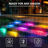8 Pack 7 inch RGB LED Hardscape Lighting Step Lights Retaining Wall Lights with Color Changing - Outdoor Path Light | Lumora