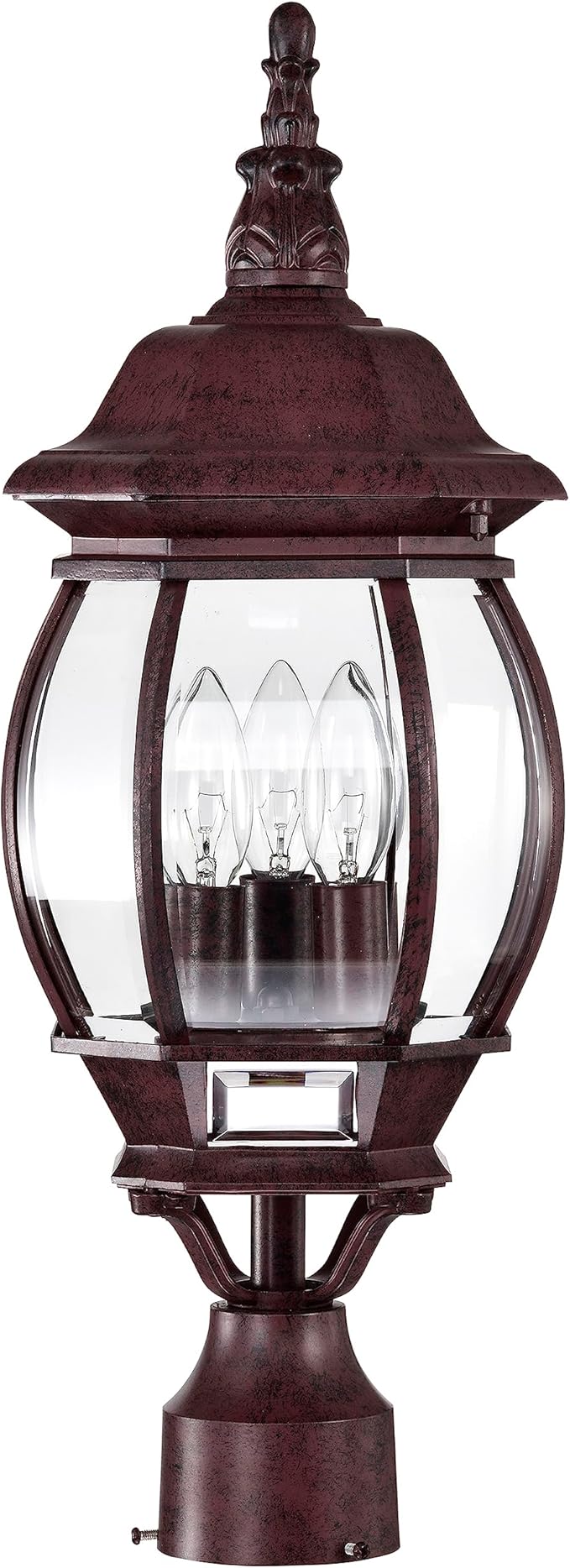 Nuvo Lighting 60/898 Traditional Three Light Post Mount from Central Park Collection in - Outdoor Path Light | Lumora