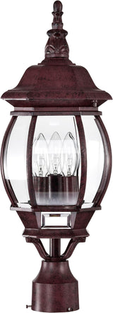 Nuvo Lighting 60/898 Traditional Three Light Post Mount from Central Park Collection in - Outdoor Path Light | Lumora