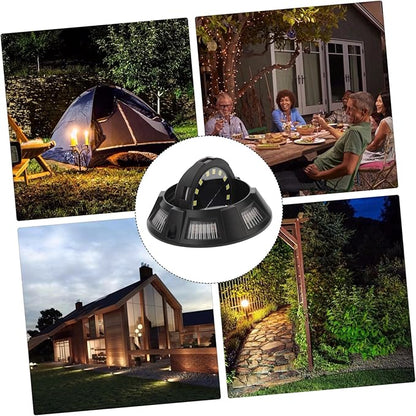 4Pcs Solar Ground Lights Outdoor In-ground Landscape Pathway Walkway Lighting for Garden Patio Backyard Lawn Side Glow Rotatable Plastic Lawn Lamps Easy Installation Compact Design