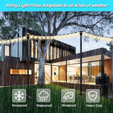 2Pack 8.6FT String Light Poles for Outside Adjustable Light Poles for Outside String Lights for Outside String | Lumora