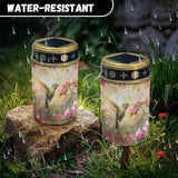 Hummingbird Pink Flower Cemetery Solar Lights for Grave ABS Material Solar Light Patio Decorations Garden Lamp | Lumora