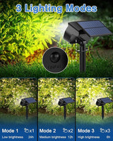Fabrito Large Solar Spot Lights Outdoor 4 Pack, 1000 Lumens High Brightness, IP65 Waterproof Solar Spotlight with | Lumora