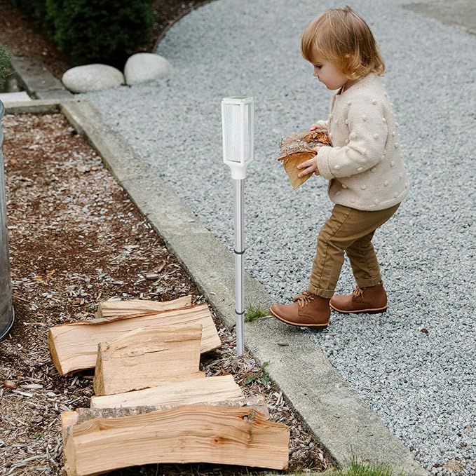 TOYANDONA Solar Pathway Lights Outdoor Solar Lawn Stake Lights for Garden Patio Driveway White LED Yard Lamp Outdoor Courtyard Lighting for Walkways and Backyard